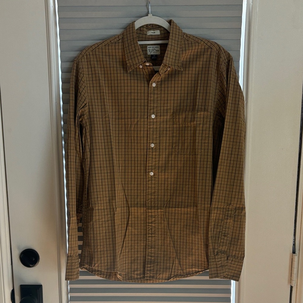 Men's Brown Checkered Shirt